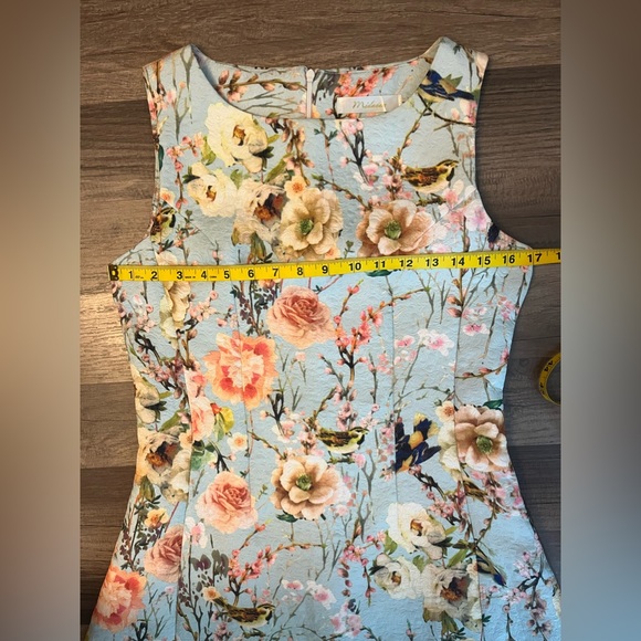 Midasen Pastel Winery Fit&Flare Floral Mini Dress SZ M - Picture 10 of 14